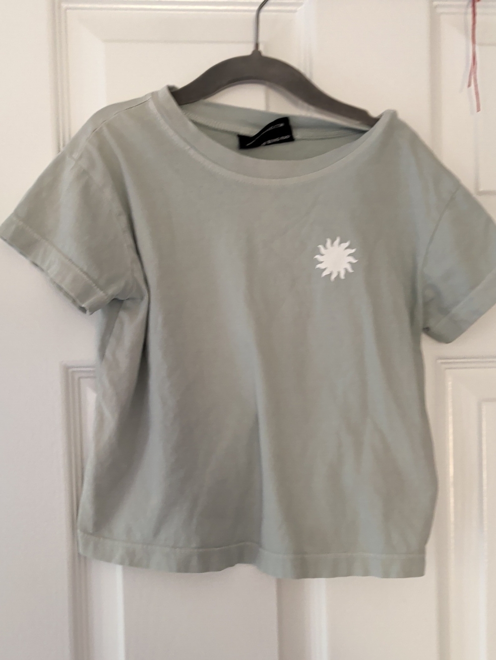 Kids Sage Short Sleeve Tee with White Sun Patch